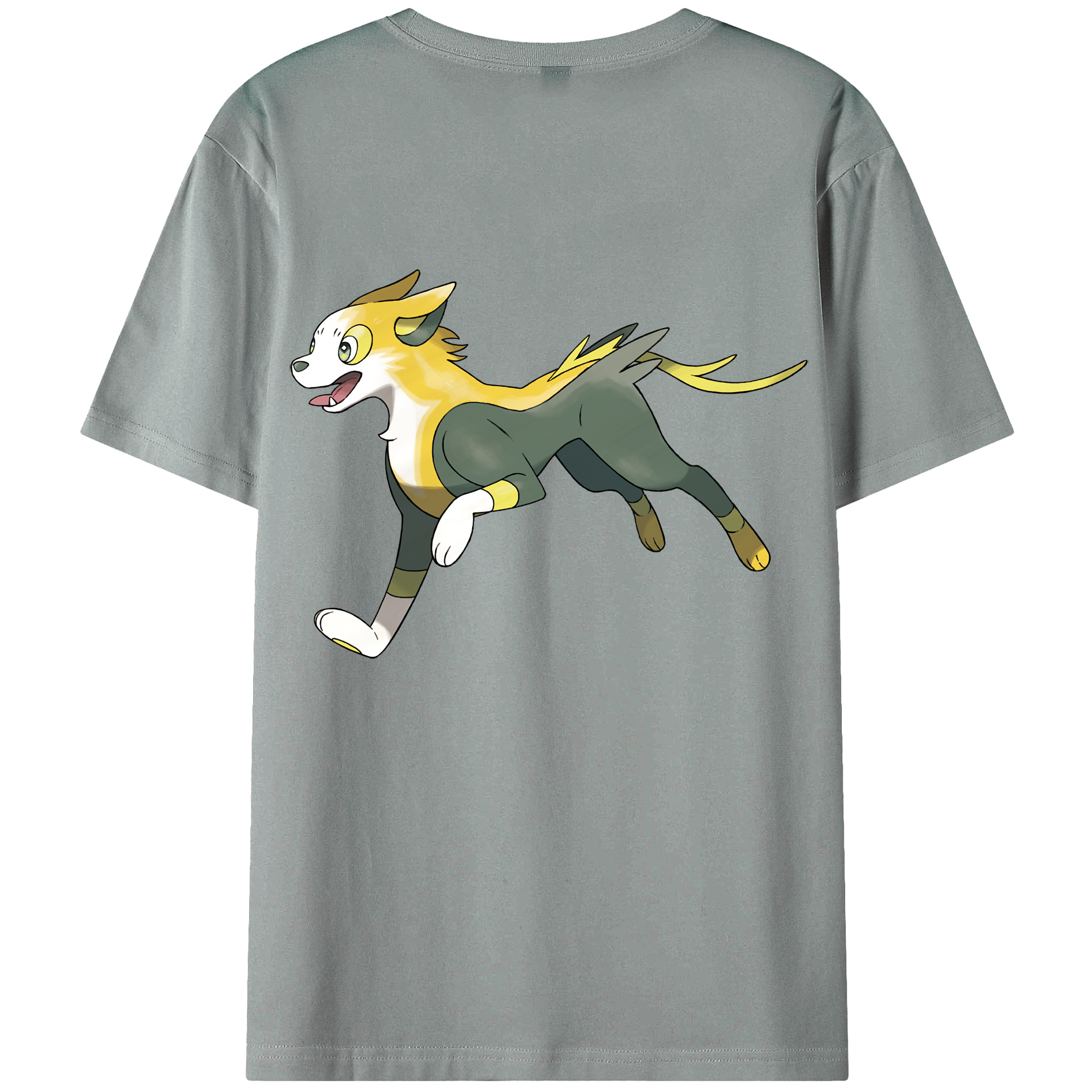 （画像用） ポケットモンスター Pokémon 綿100％ メンズ半袖Tシャツ（バックプリント） 通気性